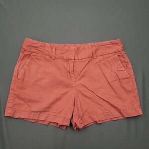 Ann Taylor Loft Womens Chino Shorts Size 4 Terracotta Burnt Orange Cotton Casual